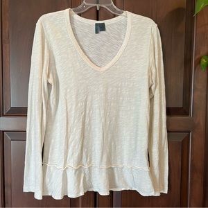 Left of Center brand cream colored blouse
